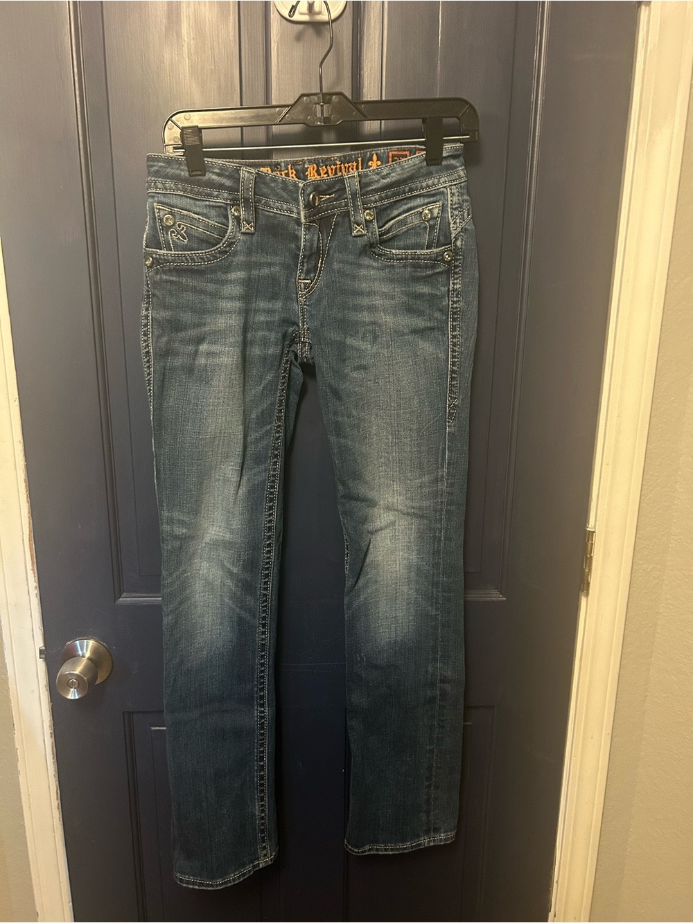 Rock Revival Straight Leg Jeans in Medium Blue Wash